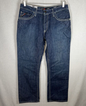 Ariat Work Jeans Mens FR Size 34x30 M4 Relaxed Boot Cut Cat 2 Shale BRAND NEW